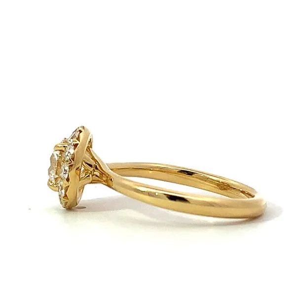 Hearts on Fire. 18 Karat Yellow Gold Diamond Vela Halo Ring Image 2 Saxons Fine Jewelers Bend, OR