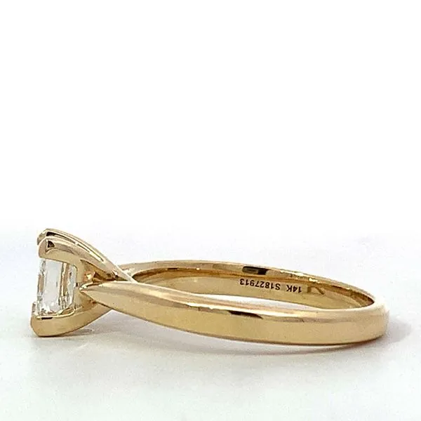 Gabriel & Co. 14 Karat Yellow Gold Princess Cut Diamond Catherdral Solitaire Image 2 Saxons Fine Jewelers Bend, OR