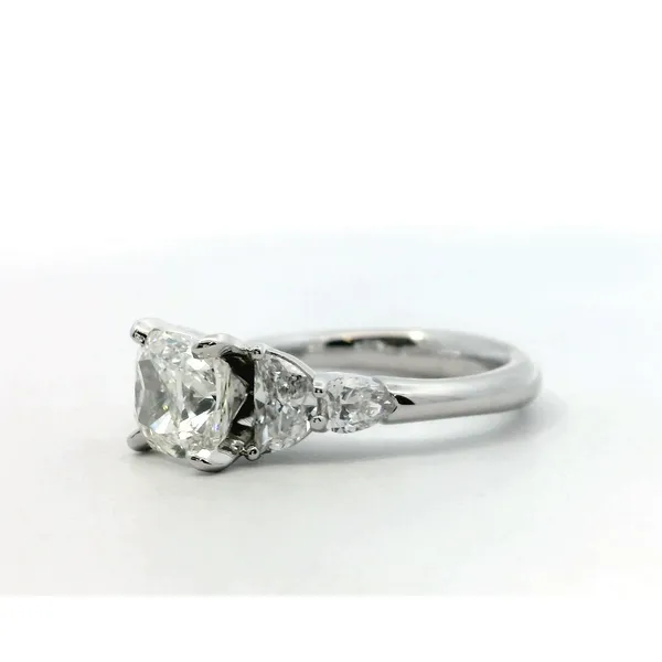 Platinum Cushion Diamond Half Moon Pear Ring Image 3 Saxons Fine Jewelers Bend, OR
