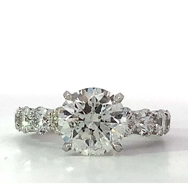 Platinum Round Diamond Shared Prong Ring Saxons Fine Jewelers Bend, OR