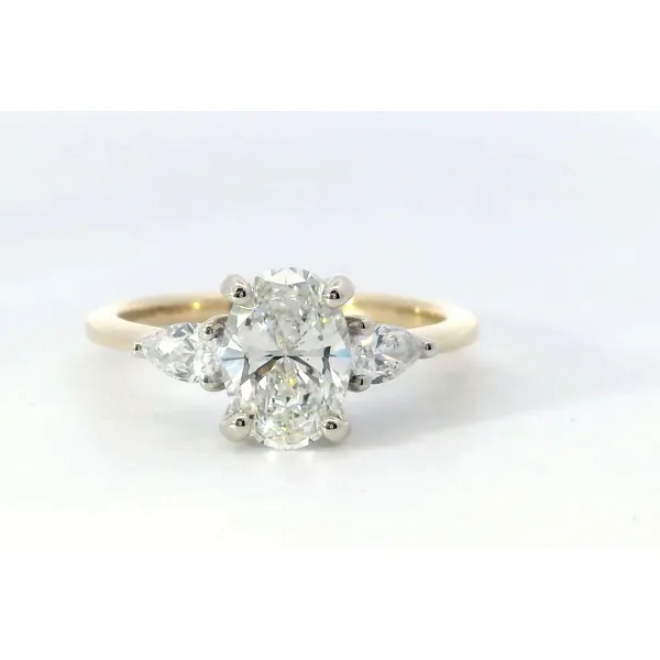 Gabriel & Co. 14 Karat White Gold/Yellow Gold Oval Diamon...