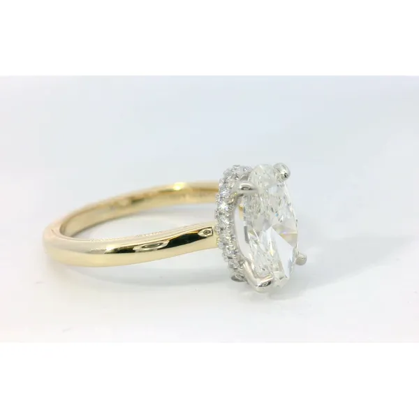 Gabriel & Co. 14 Karat White Gold/Yellow Gold Oval Vertic...