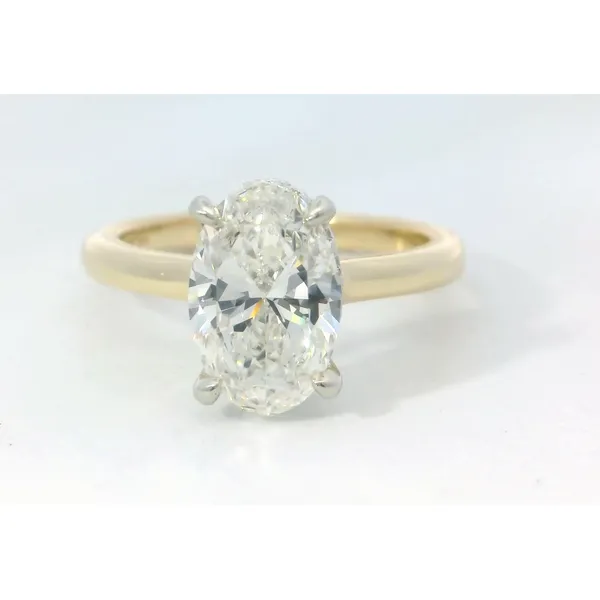 Gabriel & Co. 14 Karat White Gold/Yellow Gold Oval Vertic...