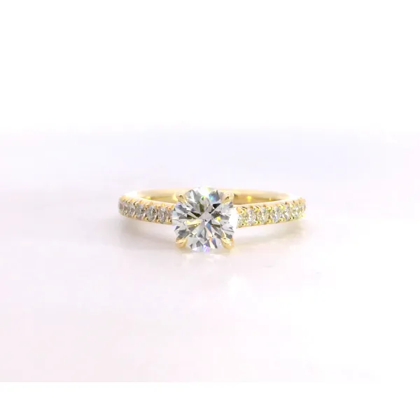 Hearts On Fire18 Karat Yellow Gold Vela Diamond Ring with Diamond Band Image 2 Saxons Fine Jewelers Bend, OR