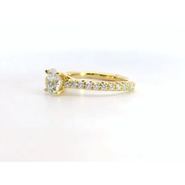 Hearts On Fire18 Karat Yellow Gold Vela Diamond Ring with Diamond Band Image 3 Saxons Fine Jewelers Bend, OR