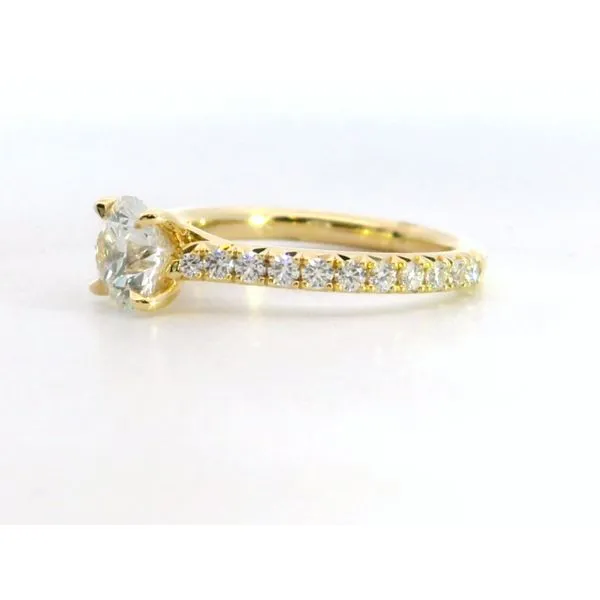 Hearts On Fire18 Karat Yellow Gold Vela Diamond Ring with Diamond Band Image 4 Saxons Fine Jewelers Bend, OR