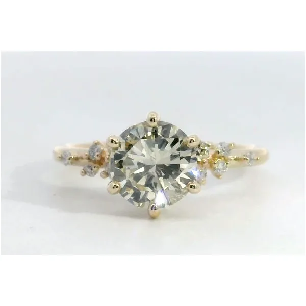14K Yellow Gold Round Diamond Scattered 6 Prong Ring Saxons Fine Jewelers Bend, OR