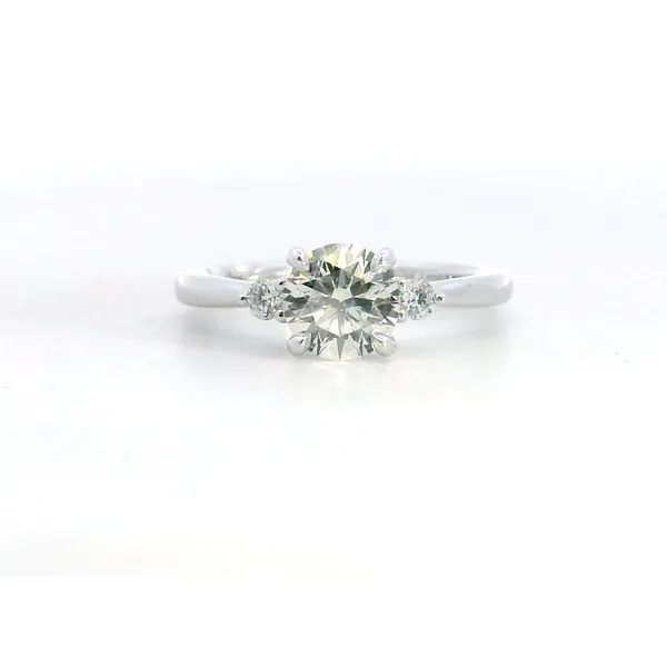18K WG Round Diamond Three Stone Ring 1.0ct Image 2 Saxons Fine Jewelers Bend, OR