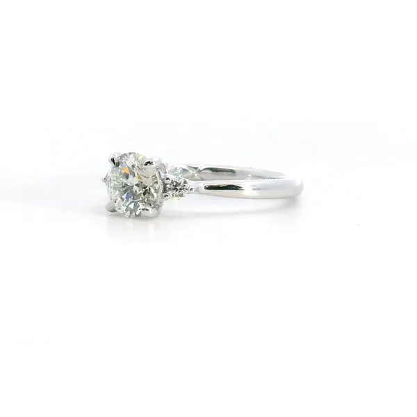 18K WG Round Diamond Three Stone Ring 1.0ct Image 3 Saxons Fine Jewelers Bend, OR