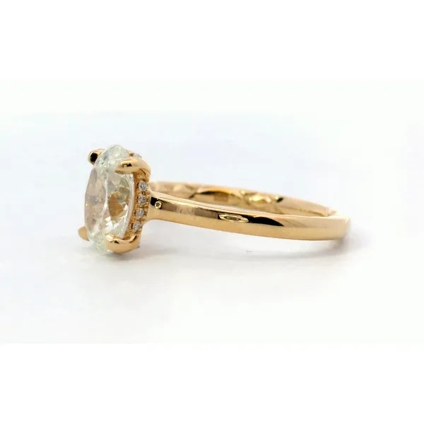 18K Yellow Gold Oval Diamond Hidden Halo Engagement Ring Image 2 Saxons Fine Jewelers Bend, OR