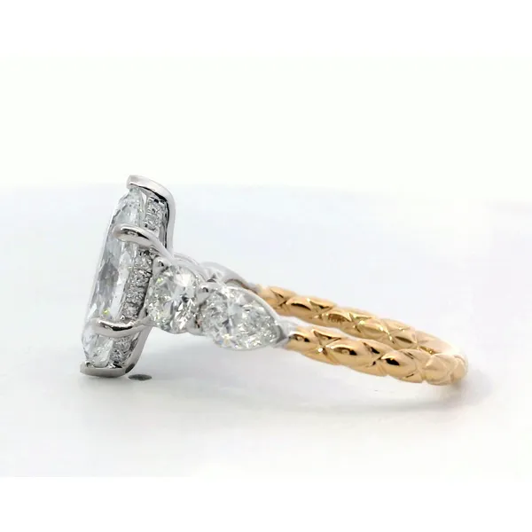 18K White Gold/Yellow Gold Marquise Diamond Pear Round Engagement Ring Image 2 Saxons Fine Jewelers Bend, OR