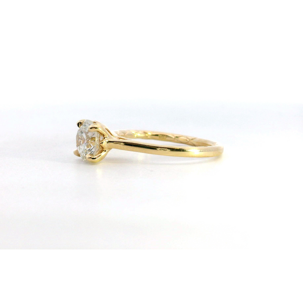 18K YG Round Diamond Lotus Quilted 4 Prong Ring 1.26ct Image 3 Saxons Fine Jewelers Bend, OR