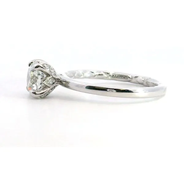 18K WG Round Diamond Lotus Ring 1.01ct Image 3 Saxons Fine Jewelers Bend, OR