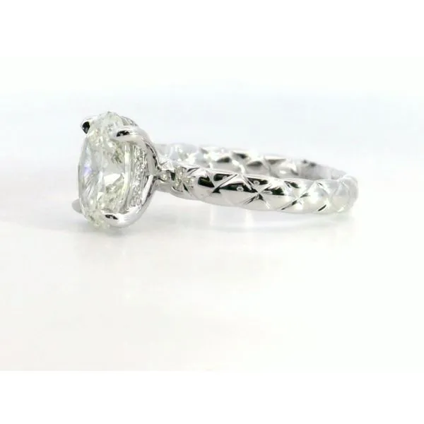 18K WG Oval Diamond Hidden Halo Ring 2.20ct. Image 4 Saxons Fine Jewelers Bend, OR