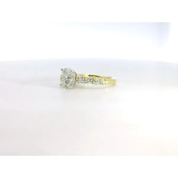 18K WG/YG Diamond Cathedral Ring 2.50ct Image 3 Saxons Fine Jewelers Bend, OR