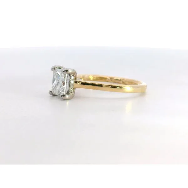 18K WG/YG Diamond Princess Cut Hidden Halo Ring 1.25ct Image 3 Saxons Fine Jewelers Bend, OR