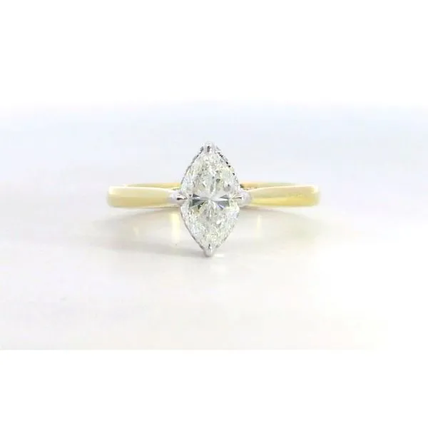 Simon G. 18K YG/WG Marquise Dia Hidden Halo Ring .98ct Image 2 Saxons Fine Jewelers Bend, OR