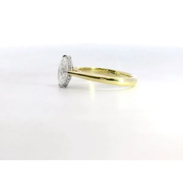 Simon G. 18K YG/WG Marquise Dia Hidden Halo Ring .98ct Image 4 Saxons Fine Jewelers Bend, OR