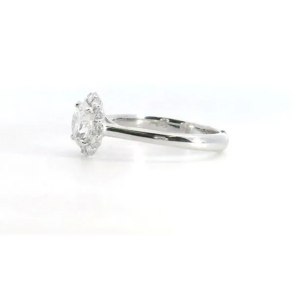14K WG Round Diamond Halo Ring 1.08ct Image 2 Saxons Fine Jewelers Bend, OR