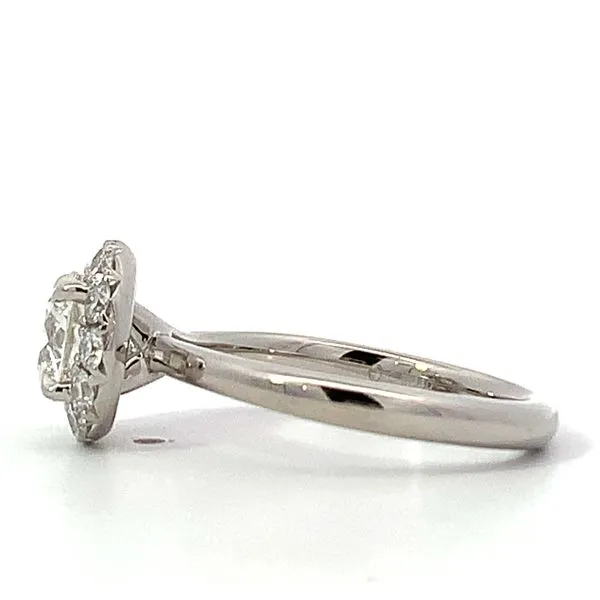 Hearts on Fire. Platinum Diamond Vela Halo Ring Image 2 Saxons Fine Jewelers Bend, OR
