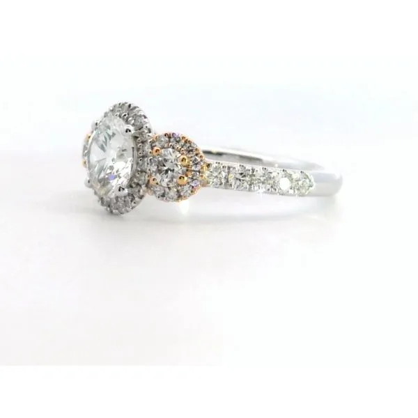 18K WG/RG Diamond Integrity Three Stone Ring 1.143ct Image 3 Saxons Fine Jewelers Bend, OR