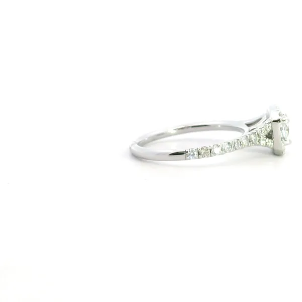 Platinum Diamond Transcend Dream Halo Solitaire Image 3 Saxons Fine Jewelers Bend, OR