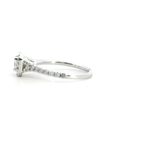 Platinum Diamond Transcend Dream Halo Solitaire Image 4 Saxons Fine Jewelers Bend, OR