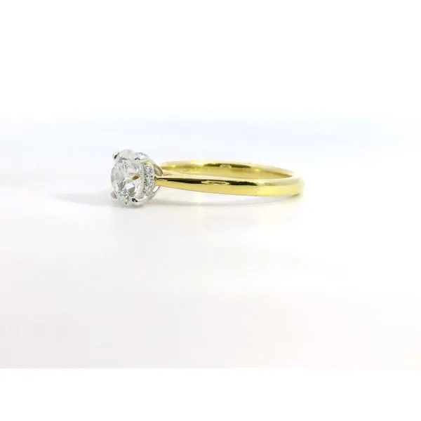 18K YG/WG Round Dia Hidden Halo Ring 1.120cttw Image 3 Saxons Fine Jewelers Bend, OR