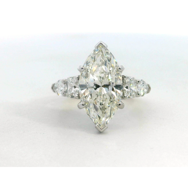 18K WG/YG Marquise Cushion Pear Ring 5.23ct J VS2 GIA 1.66cttw Saxons Fine Jewelers Bend, OR