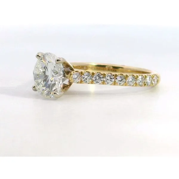 Gabriel & Co.14K YG/WG Round Diamond Classic Ring 2.05ct Image 4 Saxons Fine Jewelers Bend, OR