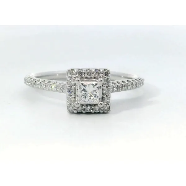 Saxons Princess Cut Diamond Ring 14 Karat White Gold Saxons Fine Jewelers Bend, OR
