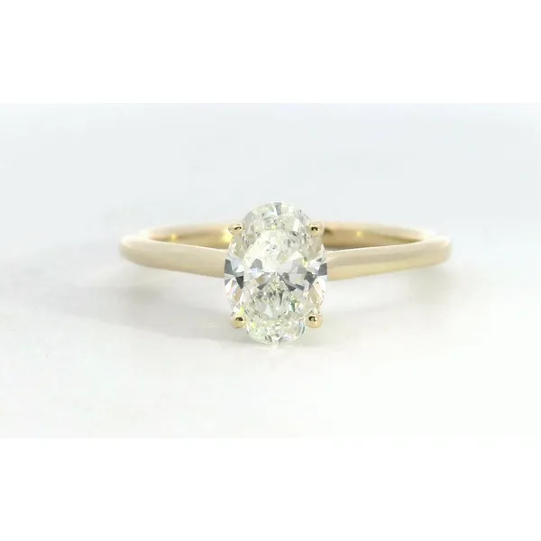 14K YG Diamond Oval Hidden Halo Ring 1.01ct Saxons Fine Jewelers Bend, OR