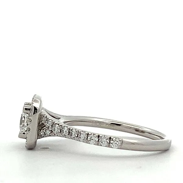 Hearts on Fire. Plat Transcend Diamond Halo Ring Image 2 Saxons Fine Jewelers Bend, OR
