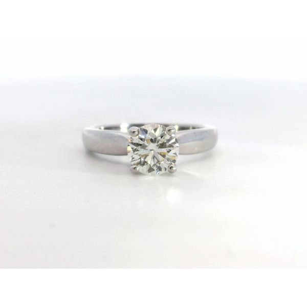 Hearts On Fire Serenity 18K White Gold Round Brilliant Solitaire Comfort Fit Complete Diamond Engagement Ring 1.23cttw K VVS2 Size 6.5 Image 2 Saxons Fine Jewelers Bend, OR