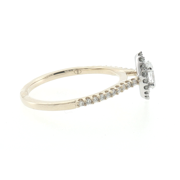14K WG/YG Marquise Diamond Halo Ring Image 2 Saxons Fine Jewelers Bend, OR