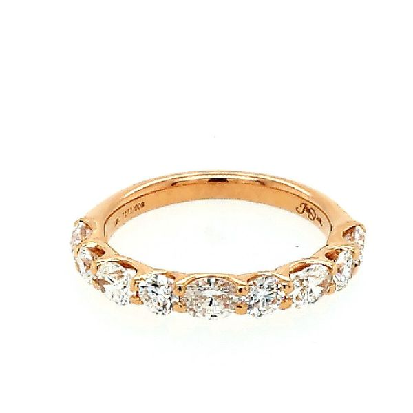 18 Karat Rose Gold Oval Diamond Wedding Band Saxons Fine Jewelers Bend, OR