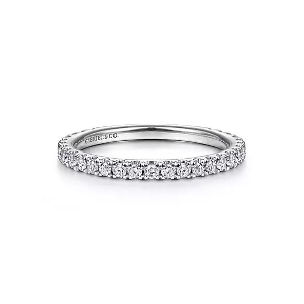 Gabriel & Co 14 Karat White Gold Stackable Diamond Ring (0.43ct) Saxons Fine Jewelers Bend, OR