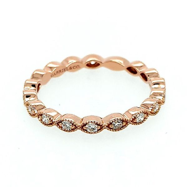 14K Rose Gold Marquise Station Diamond Stackable Ring (0.27ct) Saxons Fine Jewelers Bend, OR