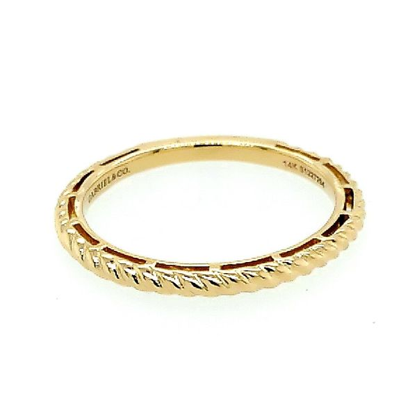 Gabriel & Co. 14K Yellow Gold Twisted Rope Stackable Ring Saxons Fine Jewelers Bend, OR