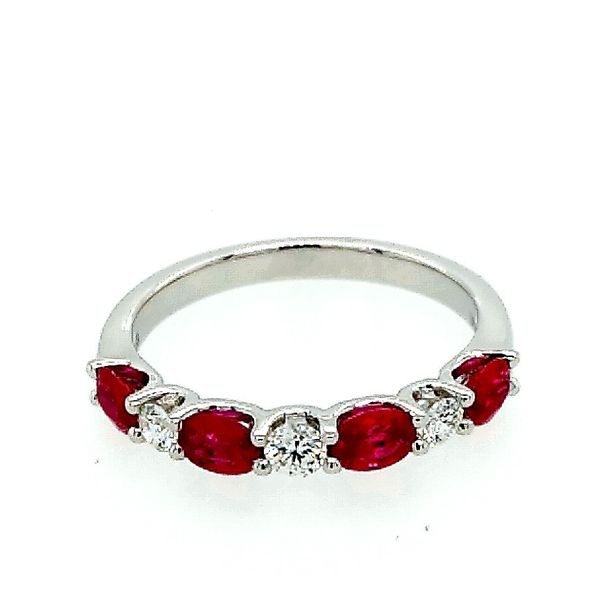 Diamond and Ruby Alternating Band 0.21 Carat Diamond, 0.92 Carat Ruby Saxons Fine Jewelers Bend, OR