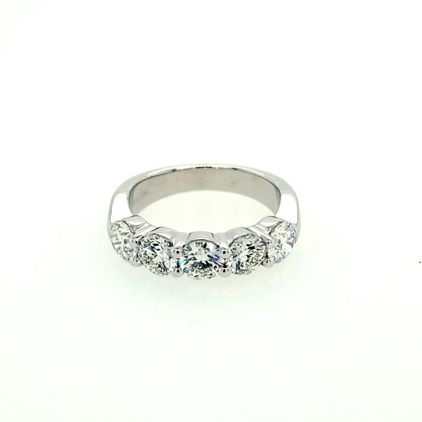 White Gold with Five-Stone Diamond Band Saxons Fine Jewelers Bend, OR