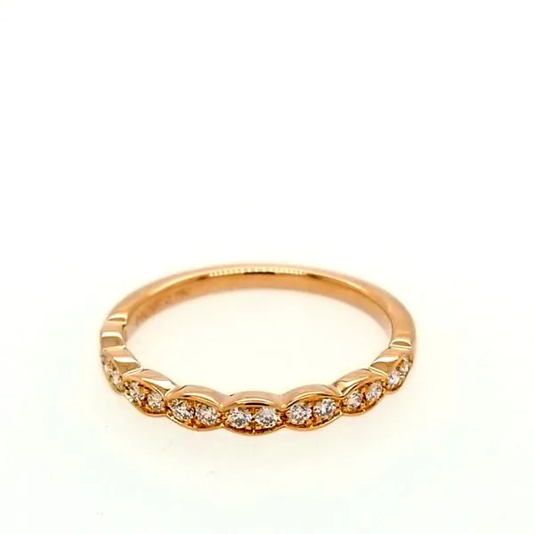 Hearts on Fire. 18 Karat Rose Gold and Diamond Band 'Lorelei Floral' Saxons Fine Jewelers Bend, OR