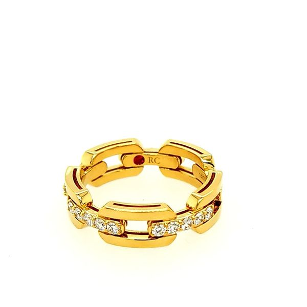 Roberto Coin. Yellow Gold and pretty Navarra Diamond Ring Band Saxons Fine Jewelers Bend, OR
