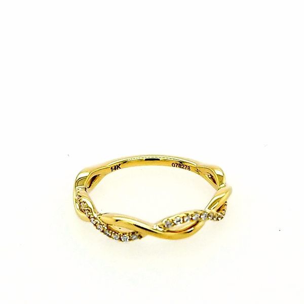 Yellow Gold Twist Half Diamond Band 22 Rbc=.09ct GH SI1/2 Sz 6.5 Saxons Fine Jewelers Bend, OR
