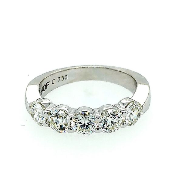 Hearts On Fire. White Gold Diamond Band '5 Stone' Saxons Fine Jewelers Bend, OR