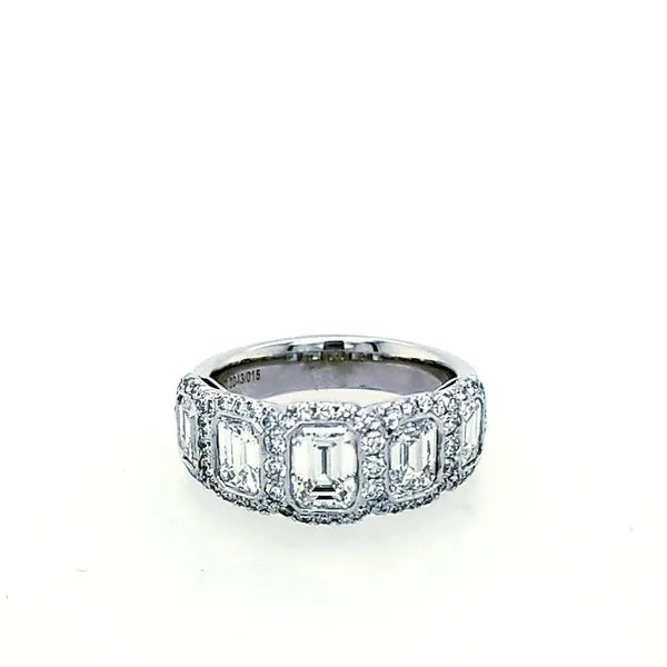 J.B. Star. Platinum Emerald Cut Diamond Halo Saxons Fine Jewelers Bend, OR