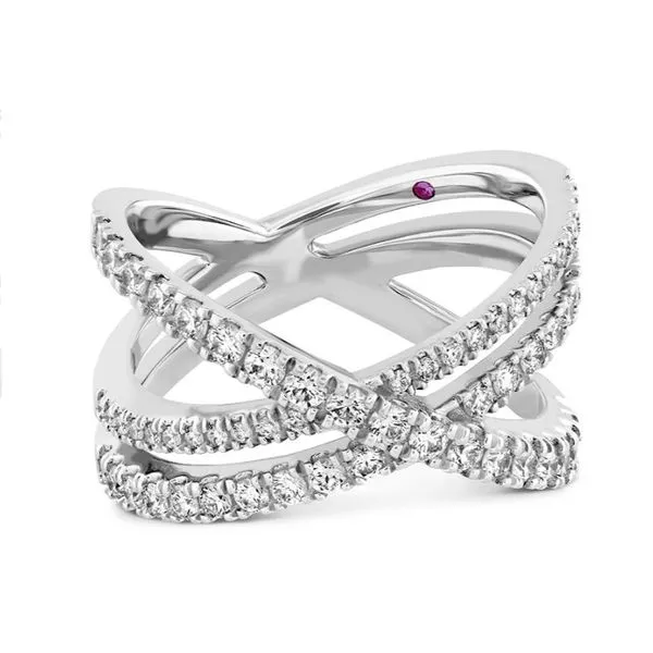 Hearts on Fire. 18 Karat White Gold Powerband Wrap Diamond Ring Saxons Fine Jewelers Bend, OR