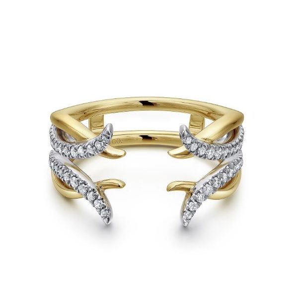 Gabriel & Co. Yellow Gold/White Gold and Diamond Ring Enchancer Saxons Fine Jewelers Bend, OR