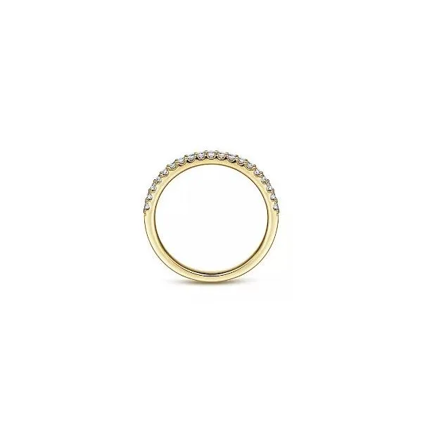Gabriel & Co. 14 Karat Yellow Gold Classic Diamond Band Image 2 Saxons Fine Jewelers Bend, OR
