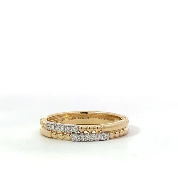 Gabriel & Co. 14 Karat Yellow Gold Diamond Stackable Band Saxons Fine Jewelers Bend, OR